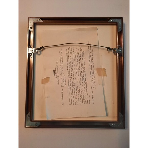 Jan Fleck "PISCES" Artist's‎ Proof 42/150, Hand-Painted Egyptian Etching, Signed - Picture 11 of 15